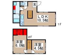 六実駅近　リノベ戸建１の物件間取画像